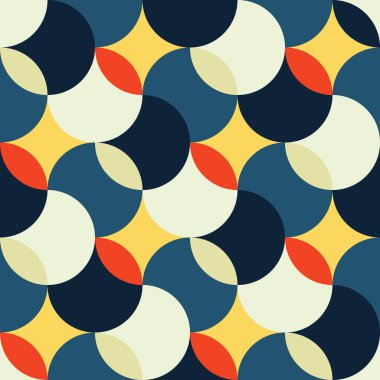 Retro seamless modeli ile circles10