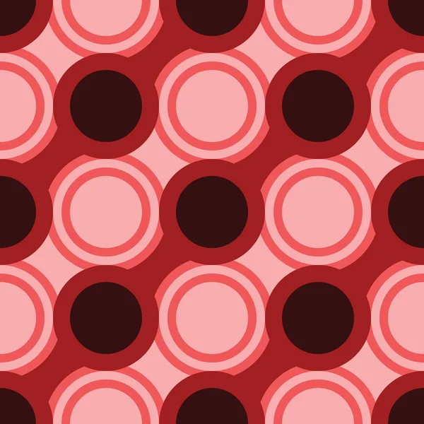 Modèle sans couture rétro avec des cercles 10 — Image vectorielle