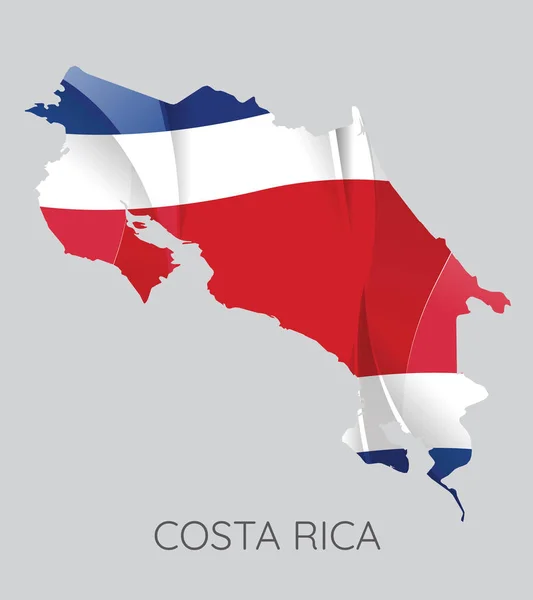 La carte de Costa Rica — Image vectorielle