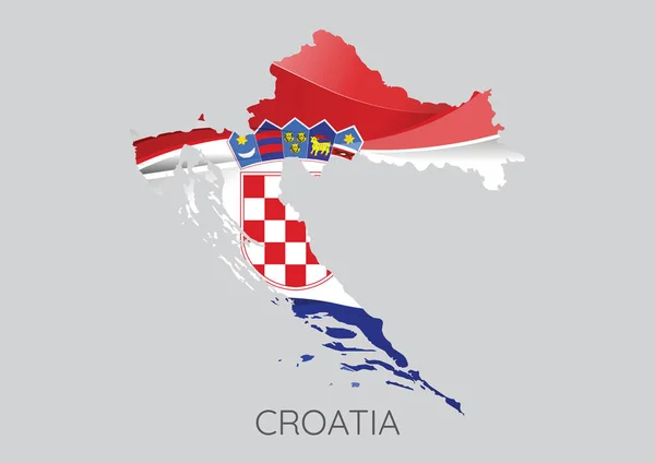 La carte de Croatie — Image vectorielle