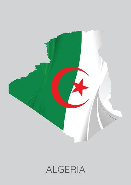 Cezayir Haritası — Stok Vektör