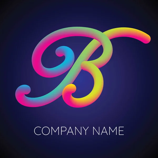 Цвет логотипа B Letter Logo — стоковый вектор