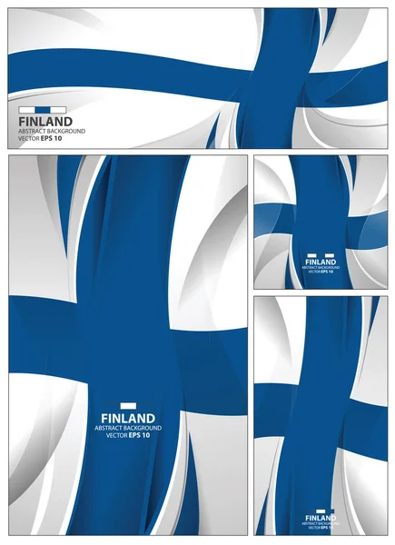 Abstracte Finland vlag achtergrond — Stockvector