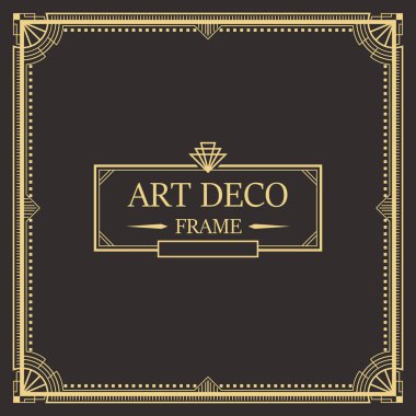 Art Deco kenarlık çerçeve vector05