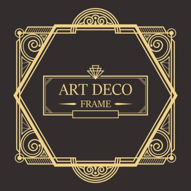 Art Deco kenarlık çerçeve vector02