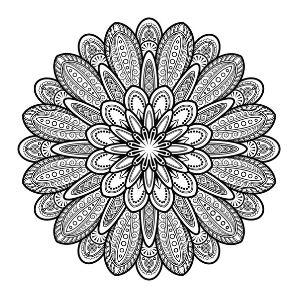 Mandala de fleurs éléments décoratifs vintage — Image vectorielle