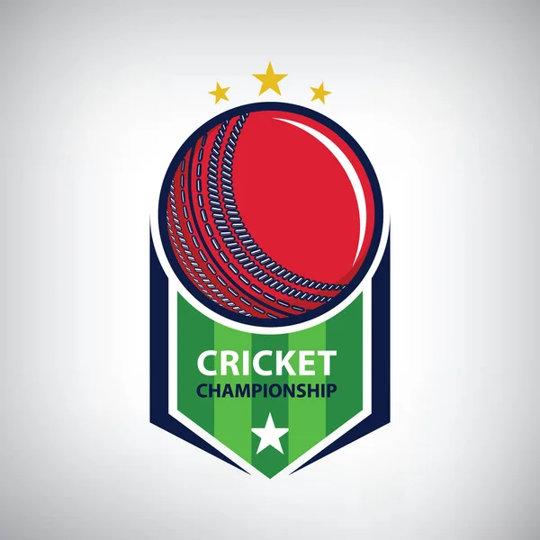 Logo del campionato di cricket — Vettoriale Stock