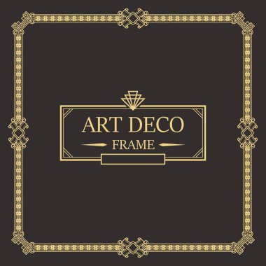 Art deco kenarlık ve çerçeve şablon.