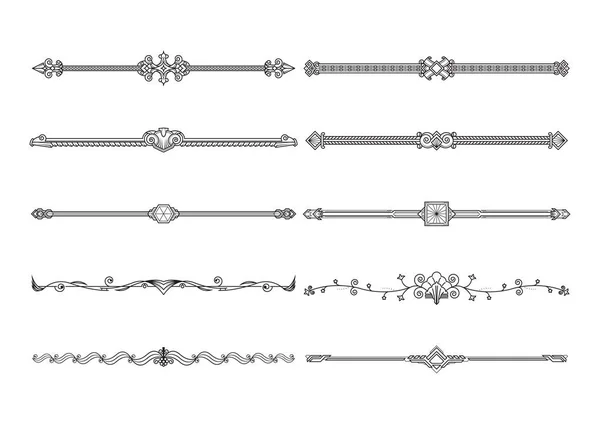 Набір декоративних меж — стоковий вектор