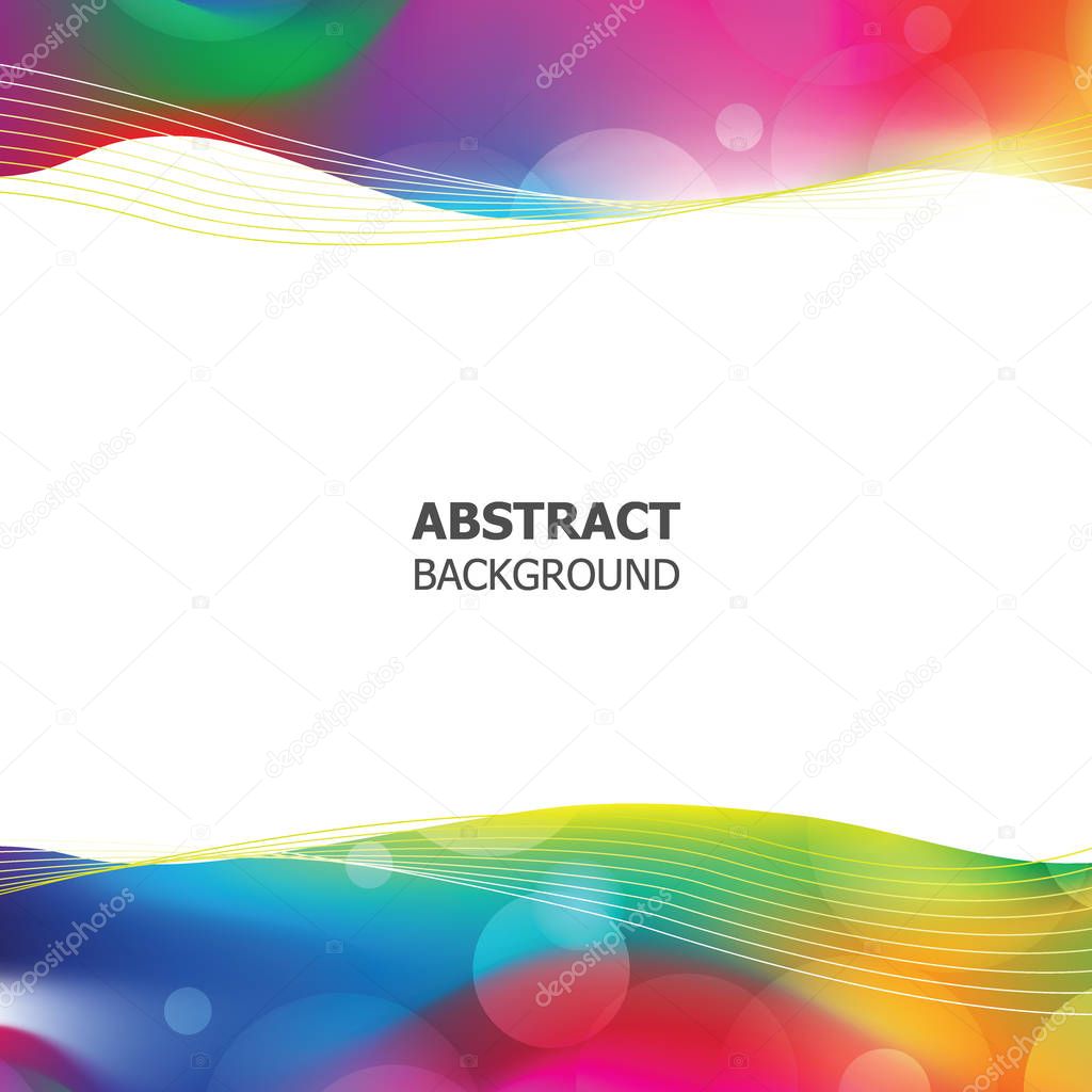 Abstract vector background of colorful waves