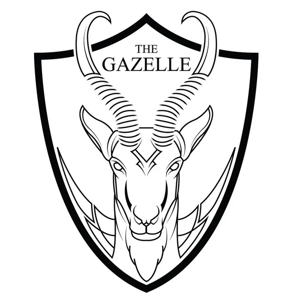 Animal of Africa gazelle head vector Stock Vector