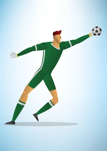 Ilustração do jogador goleiro de futebol 02 — Vetor de Stock