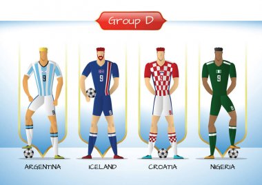 2018 futbol ya da futbol takımı Tekdüzen D Grubu