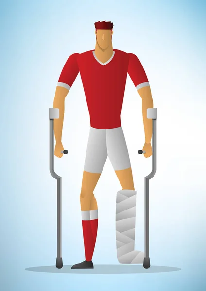 Травми і травми спортивного гравця — стоковий вектор