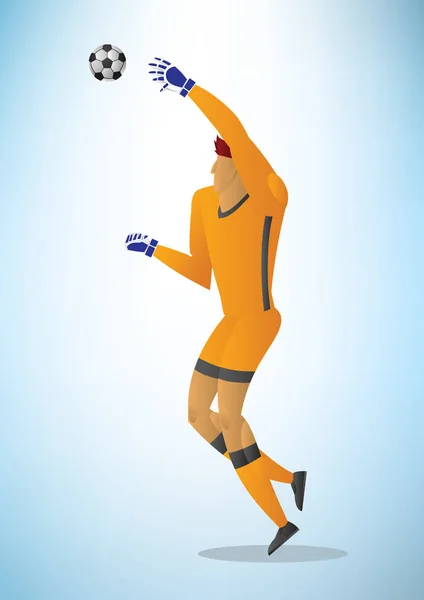 Ilustração do jogador goleiro de futebol — Vetor de Stock