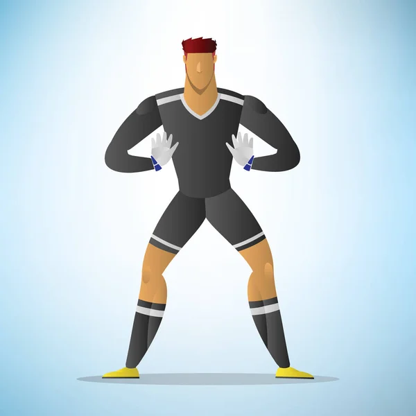 Απεικόνιση του τερματοφύλακα παίκτης ποδοσφαίρου — Διανυσματικό Αρχείο