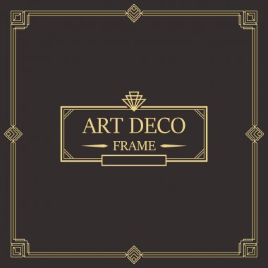 Art Deco sınır vektör çerçeve 04