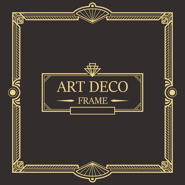 Art Deco sınır vektör çerçeve 03