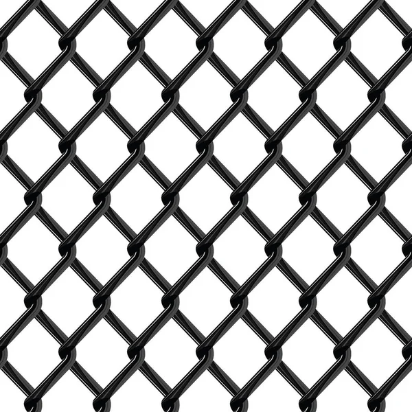 Чорний хромований паркан безшовна структура — стоковий вектор