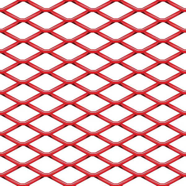 Červený chrom mříže ocelové bezešvé provedení — Stockový vektor
