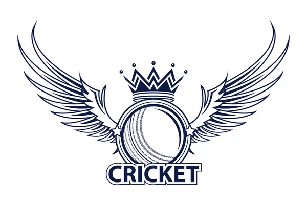 Illustrazione vettoriale del logo dello sport di cricket — Vettoriale Stock