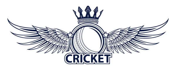 Illustrazione vettoriale del logo dello sport di cricket — Vettoriale Stock