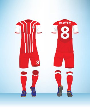 Kırmızı futbol t-shirt alay kadar
