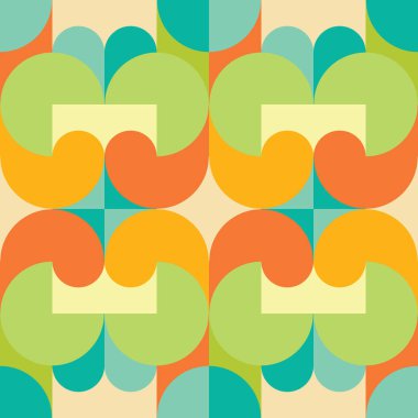 Retro soyut geometrik daire seamless modeli