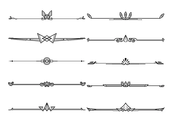 境界線の仕切り、ベクトル装飾的なデザイン要素のセット — ストックベクタ
