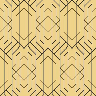 Abstract art deco geometric seamless pattern vector.