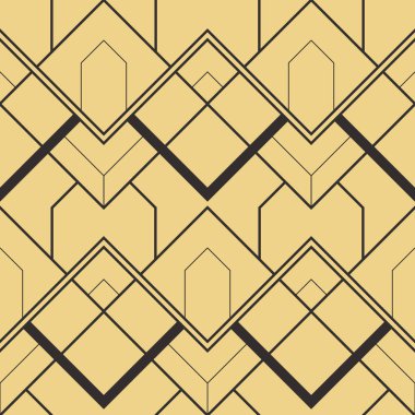 Abstract art deco geometric seamless pattern vector.