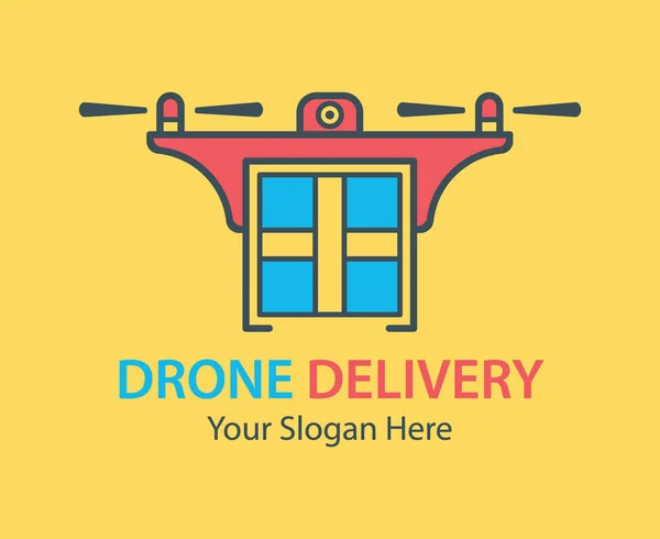 Fast delivery drone Logo vector.