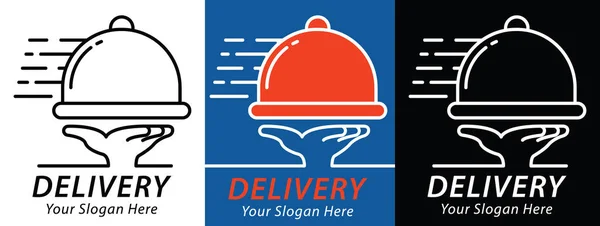 Food delivery logo vector.