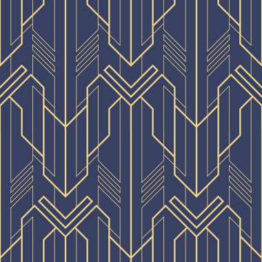 Abstract art deco geometric seamless pattern vector.