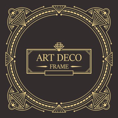 Art Deco Kenarlığı ve çerçeve vektörü