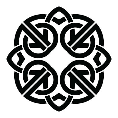 Kelt düğümü soyut dekoratif süs vektörü.