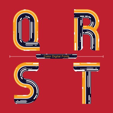 Bir Qrst kümesinde alfabe Rengi Digatal biçimi