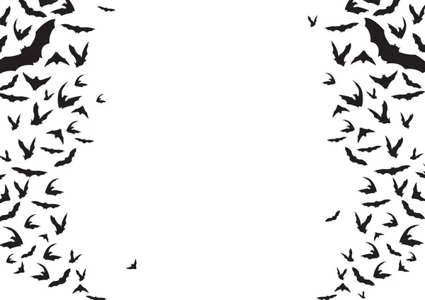 Bats flying silhouettes background vector — Stock Vector