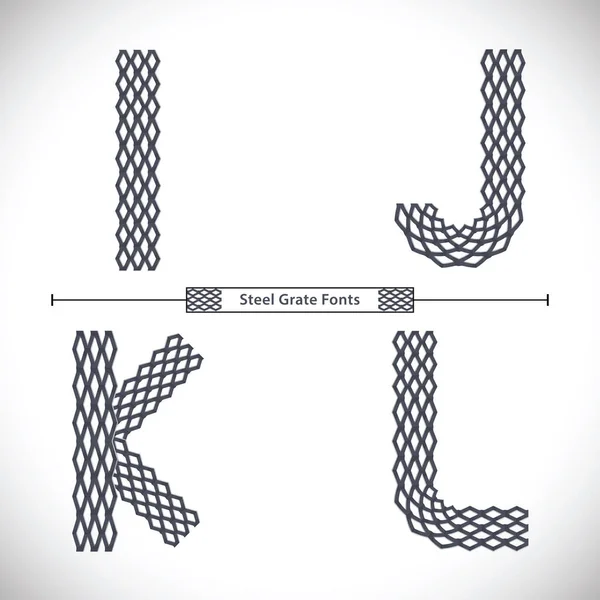 이루어진 세트의 그래픽 알파벳 Grate 스타일 — 스톡 벡터