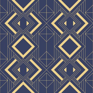 Vektör modern geometrik fayans deseni. Soyut sanat deco kusursuz lüks arka plan.