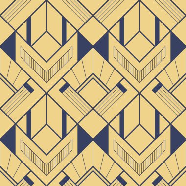 Vektör modern geometrik fayans deseni. Soyut sanat deco kusursuz lüks arka plan.