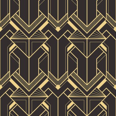 Vektör modern geometrik fayans deseni. Soyut sanat deco kusursuz lüks arka plan.