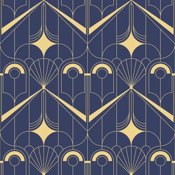 Vector Modern Geometric Tiles Pattern Abstract Art Deco Seamless Luxury — Stock Vector