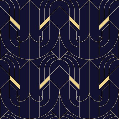 Vektör modern geometrik fayans deseni. Soyut sanat deco kusursuz lüks arka plan.