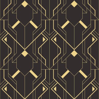 Vektör modern geometrik fayans deseni. Soyut sanat deco kusursuz lüks arka plan.