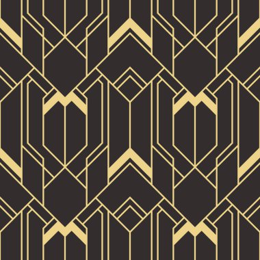 Vektör modern geometrik fayans deseni. Soyut sanat deco kusursuz lüks arka plan.