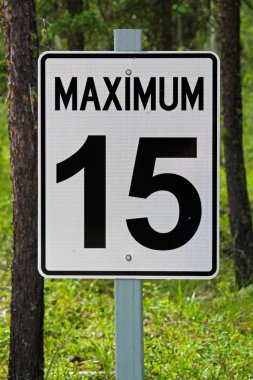 En fazla 15 işareti closeup