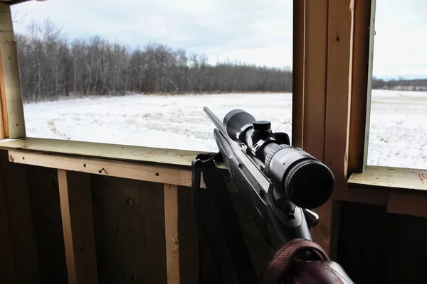 Waiting for deer to come out hunting — Stock Photo, Image