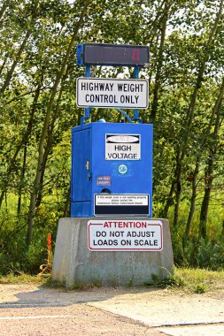 Otoyol kilo kontrolü işareti ve ölçek konumu