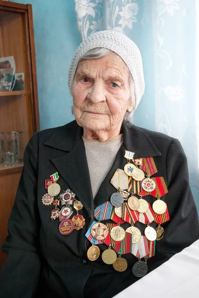 Female Veteran World War — Stock Photo, Image